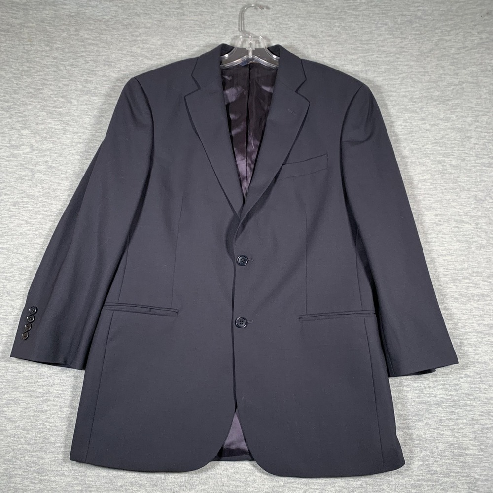 Brooks‎ Brothers 346 Suit Jacket Mens 40R Blue Wool Stretch 2 Button Notch Lapel
